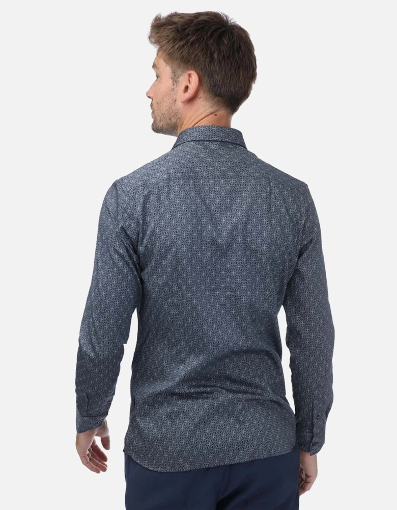 Pavia Long Sleeve Geo Print Shirt