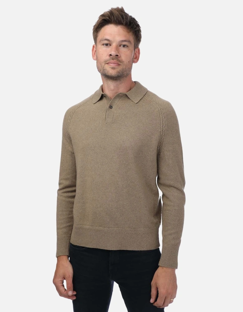 Karolt Cashmere Cable Textured Polo