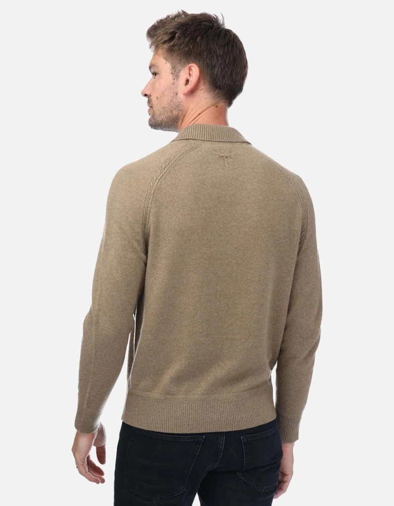 Karolt Cashmere Cable Textured Polo