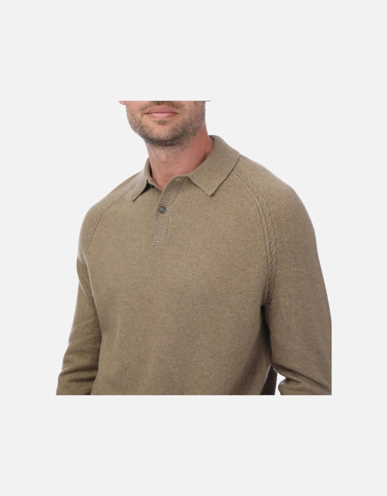 Karolt Cashmere Cable Textured Polo