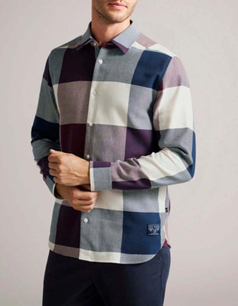 Neetly Long Sleeve Scale Check Shirt