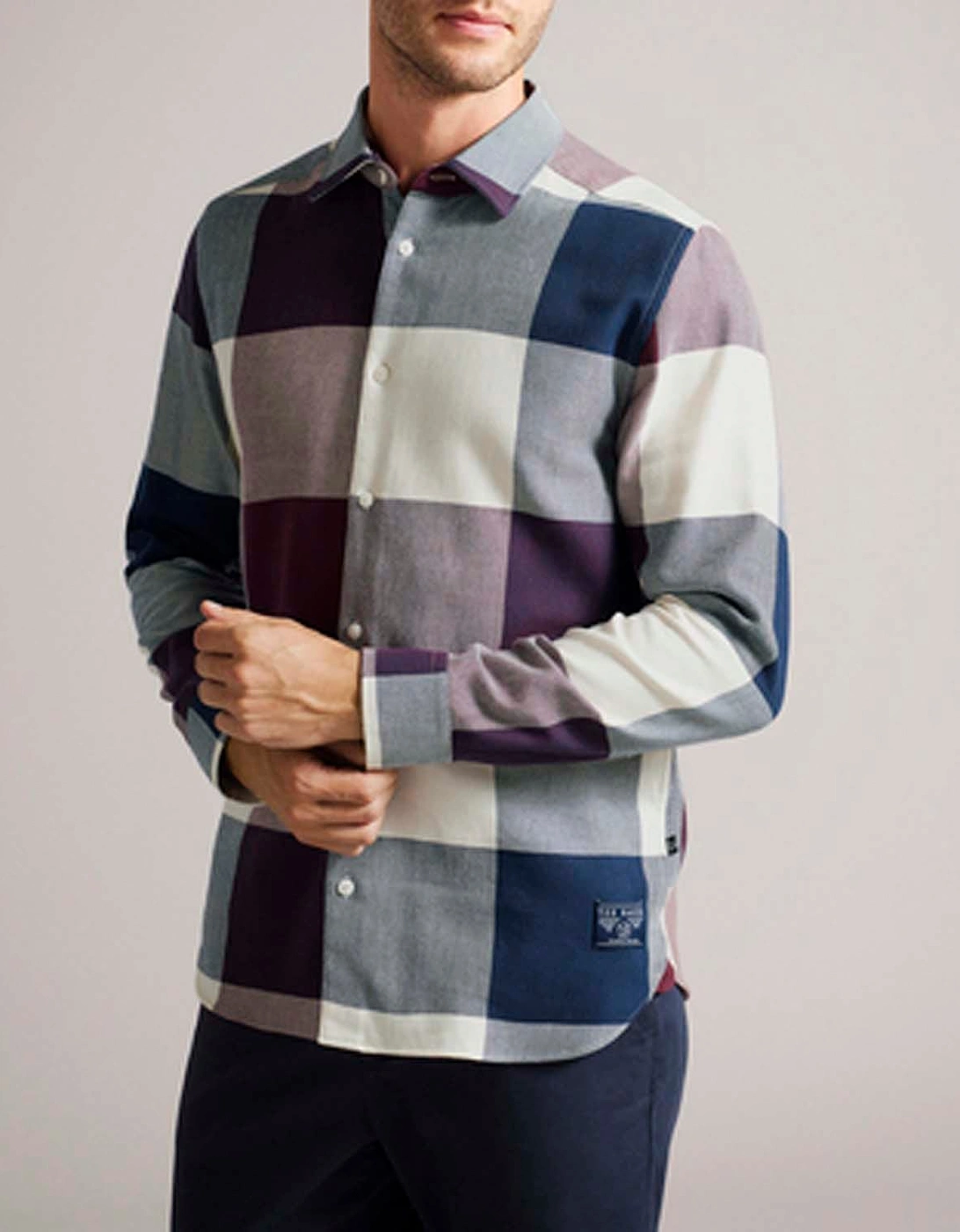 Neetly Long Sleeve Scale Check Shirt, 6 of 5