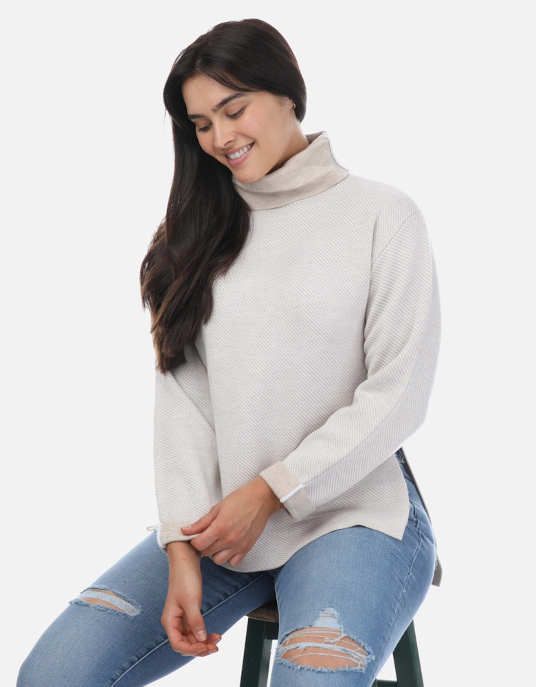 Lidyaa Relaxed Fit Funnel Neck Jumper