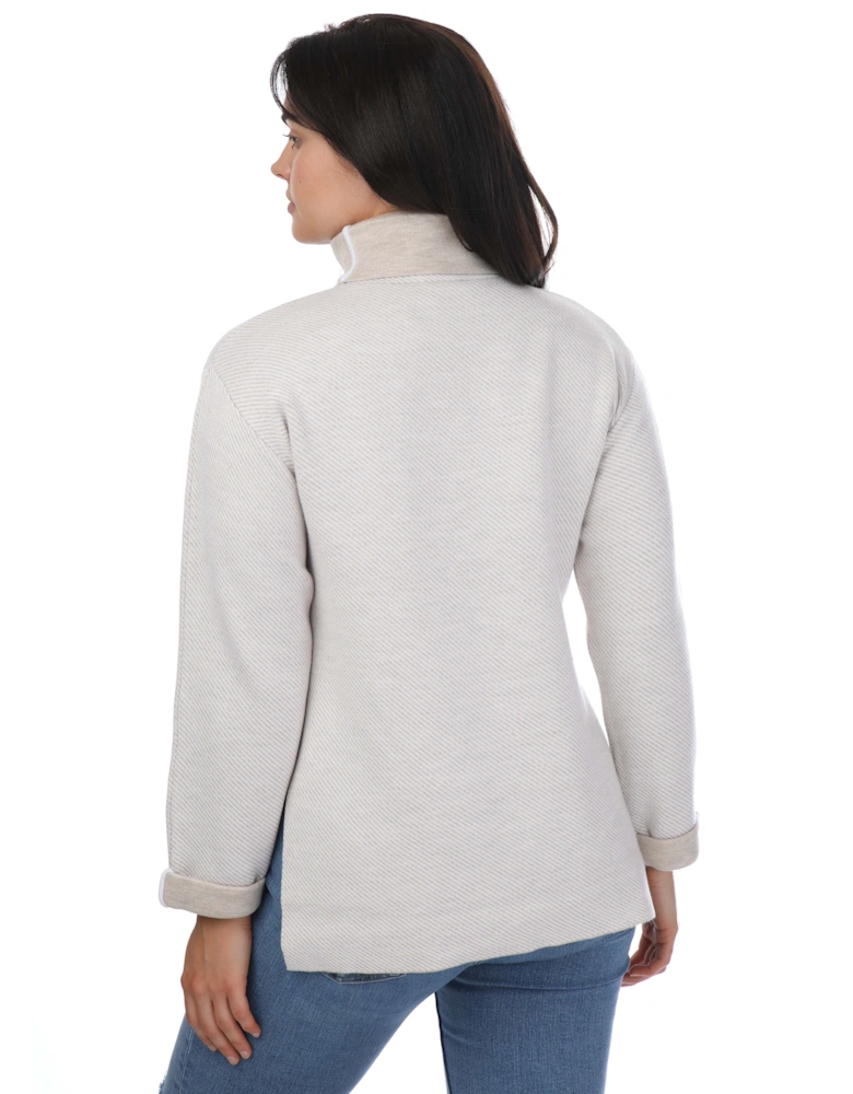 Lidyaa Relaxed Fit Funnel Neck Jumper