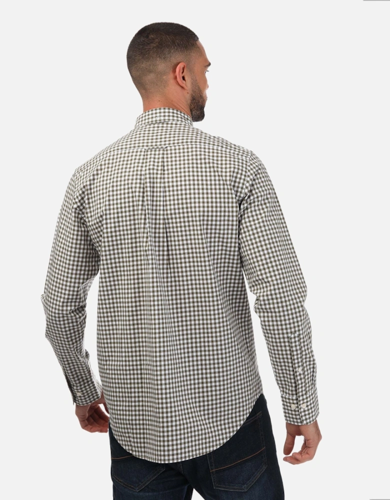 Mens Regular Fit Gingham Poplin Shirt