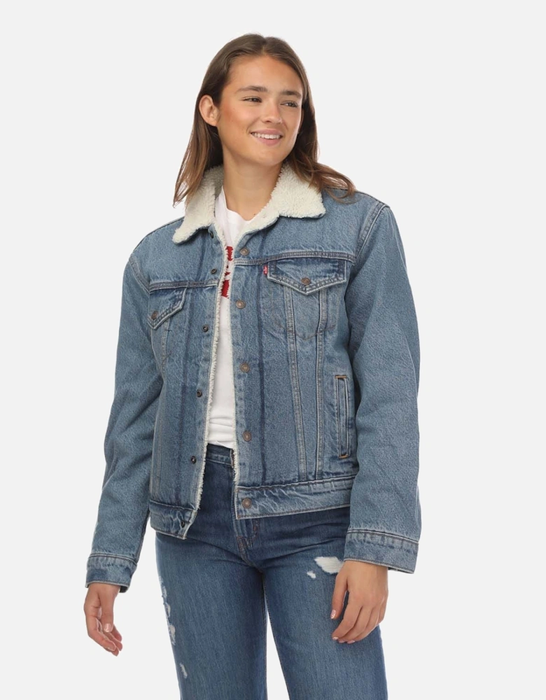 Womens Ex-Boyfriend Sherpa Trucker Jacket