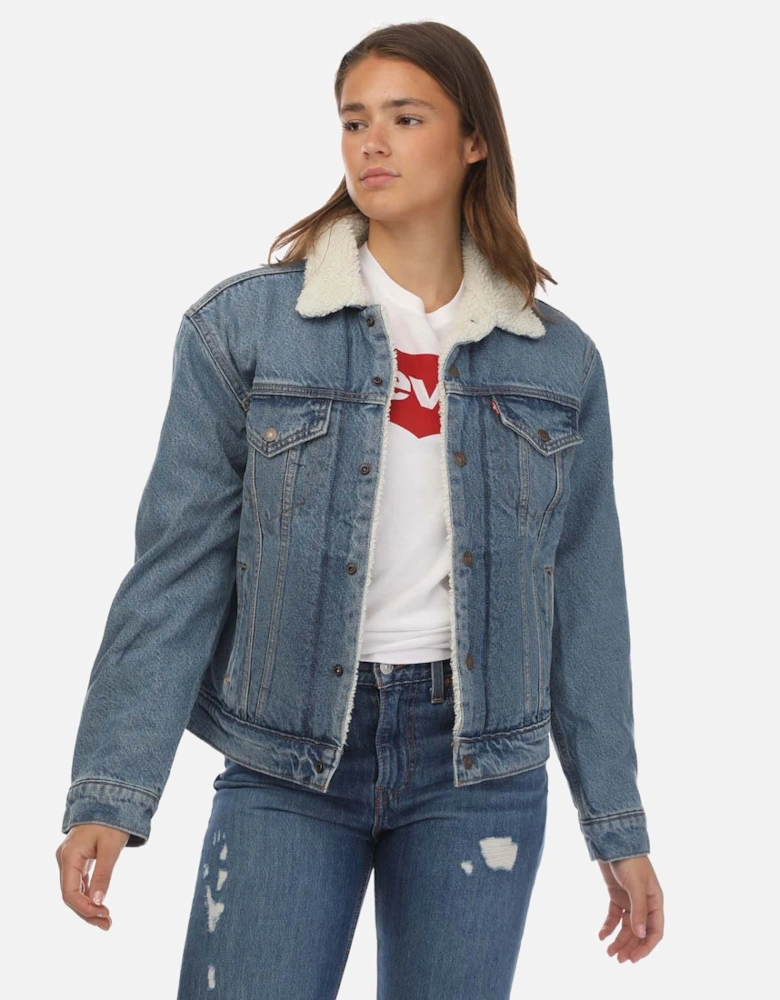 Womens Ex-Boyfriend Sherpa Trucker Jacket