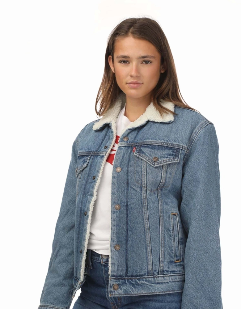 Womens Ex-Boyfriend Sherpa Trucker Jacket