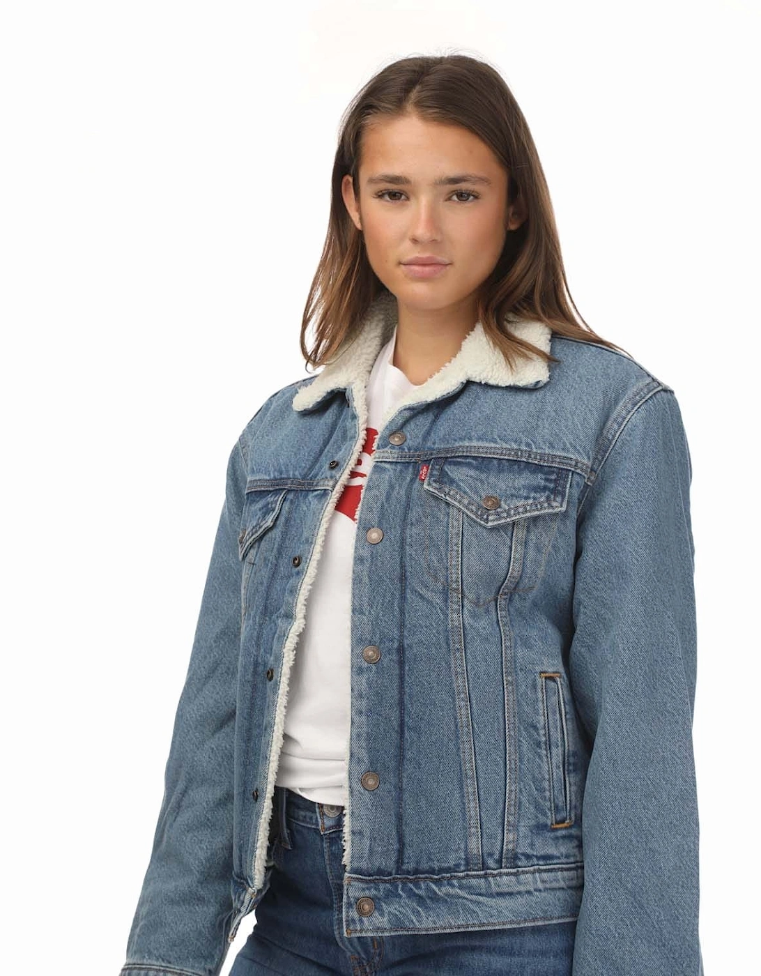 Ex-Boyfriend Sherpa Trucker Jacket - Womens Ex-Boyfriend Sherpa Trucker Jacket