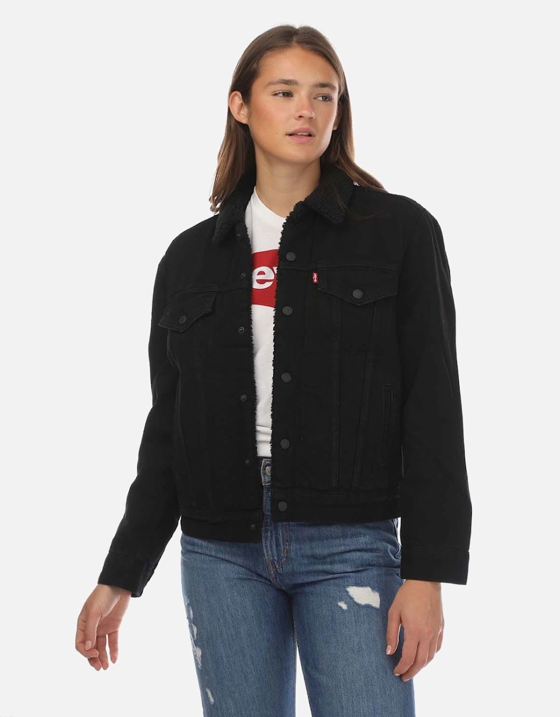 Womens Ex-Boyfriend Sherpa Trucker Jacket