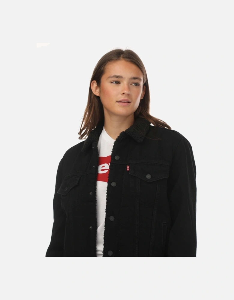 Womens Ex-Boyfriend Sherpa Trucker Jacket