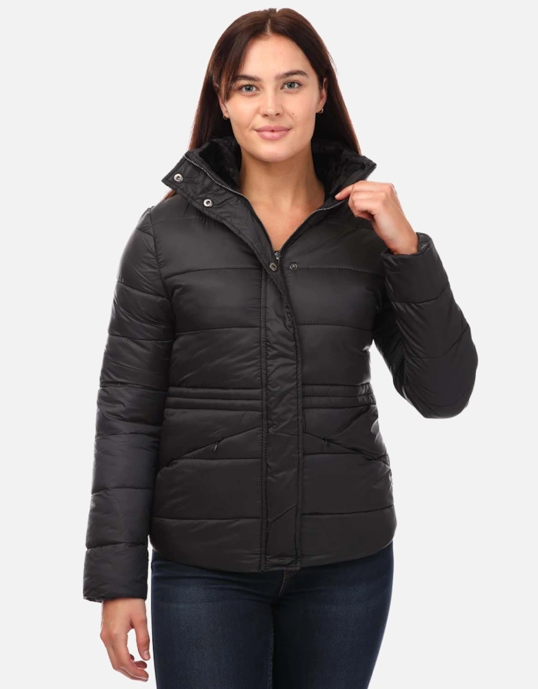 Womens Padded Jacket with Inner Fur Collar