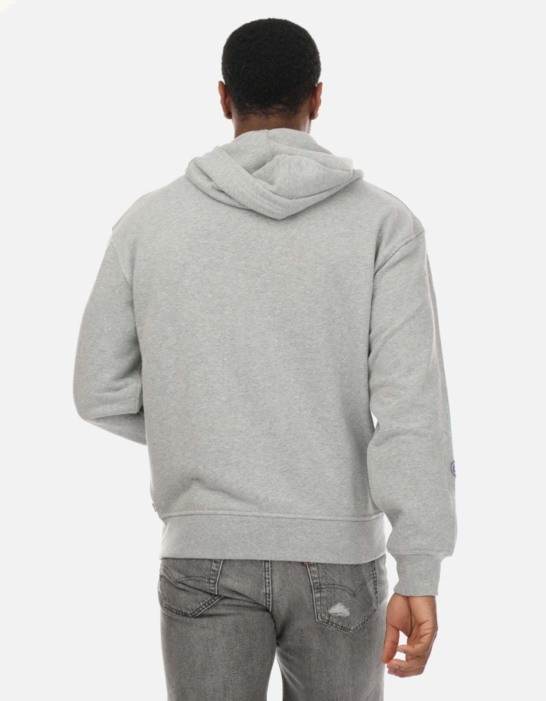 Mens Relaxed Graphic Zip Hoody