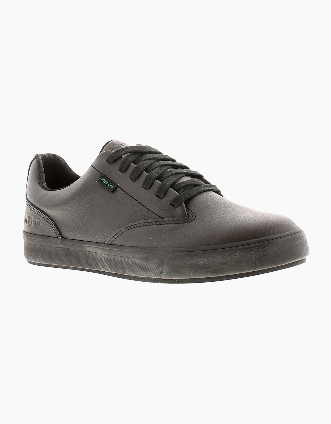 Kickers Men's Black Shoes Tovni Tumble Leather Lace Up Leather UK Size - Size 9