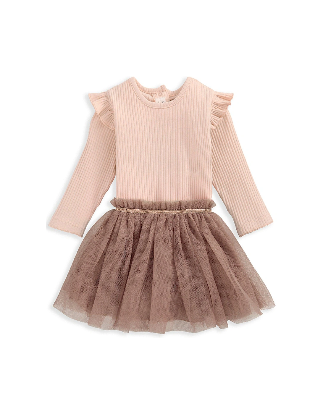 Baby Girls 2 Piece Bodysuit & Mesh Tutu Set - Pink, 2 of 1