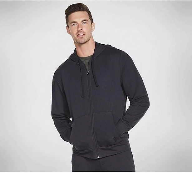 Mens Go Walk Zipped Hoodie, 2 of 1