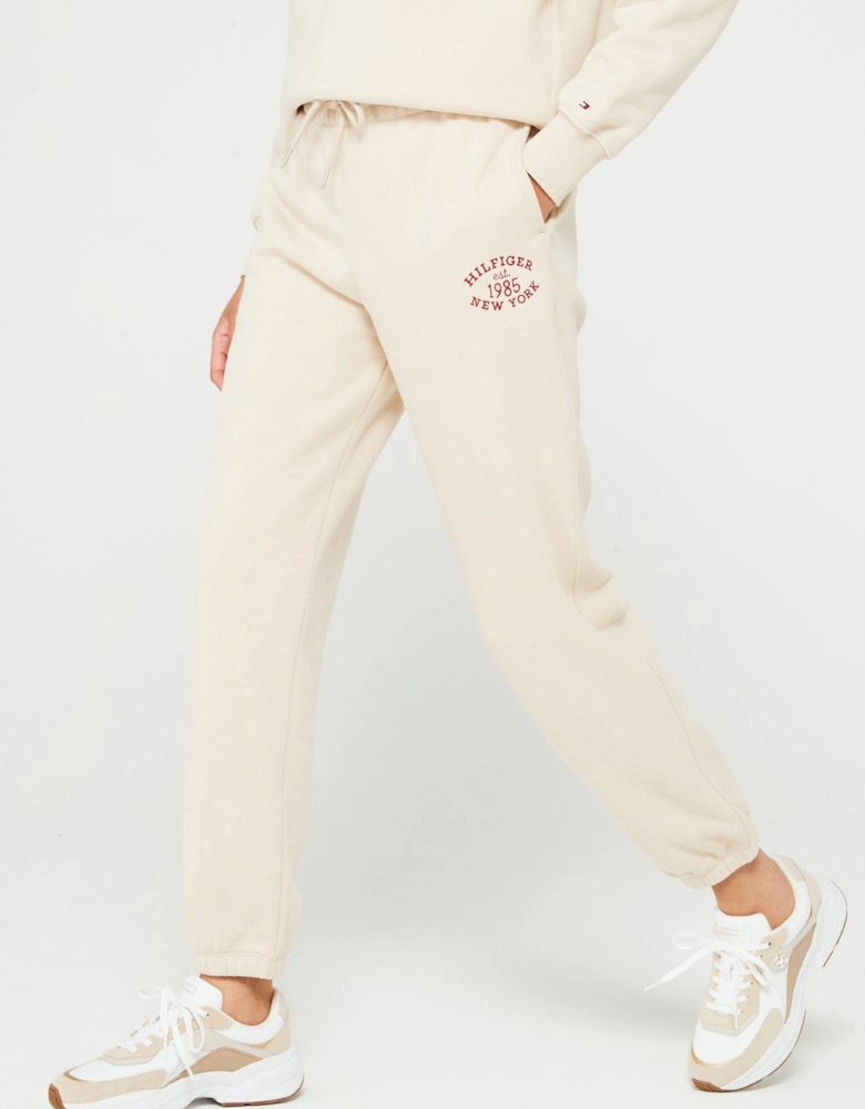 Varsity Logo Joggers - Beige