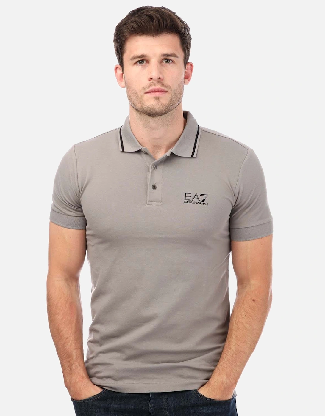 Mens Logo Pique Polo Shirt