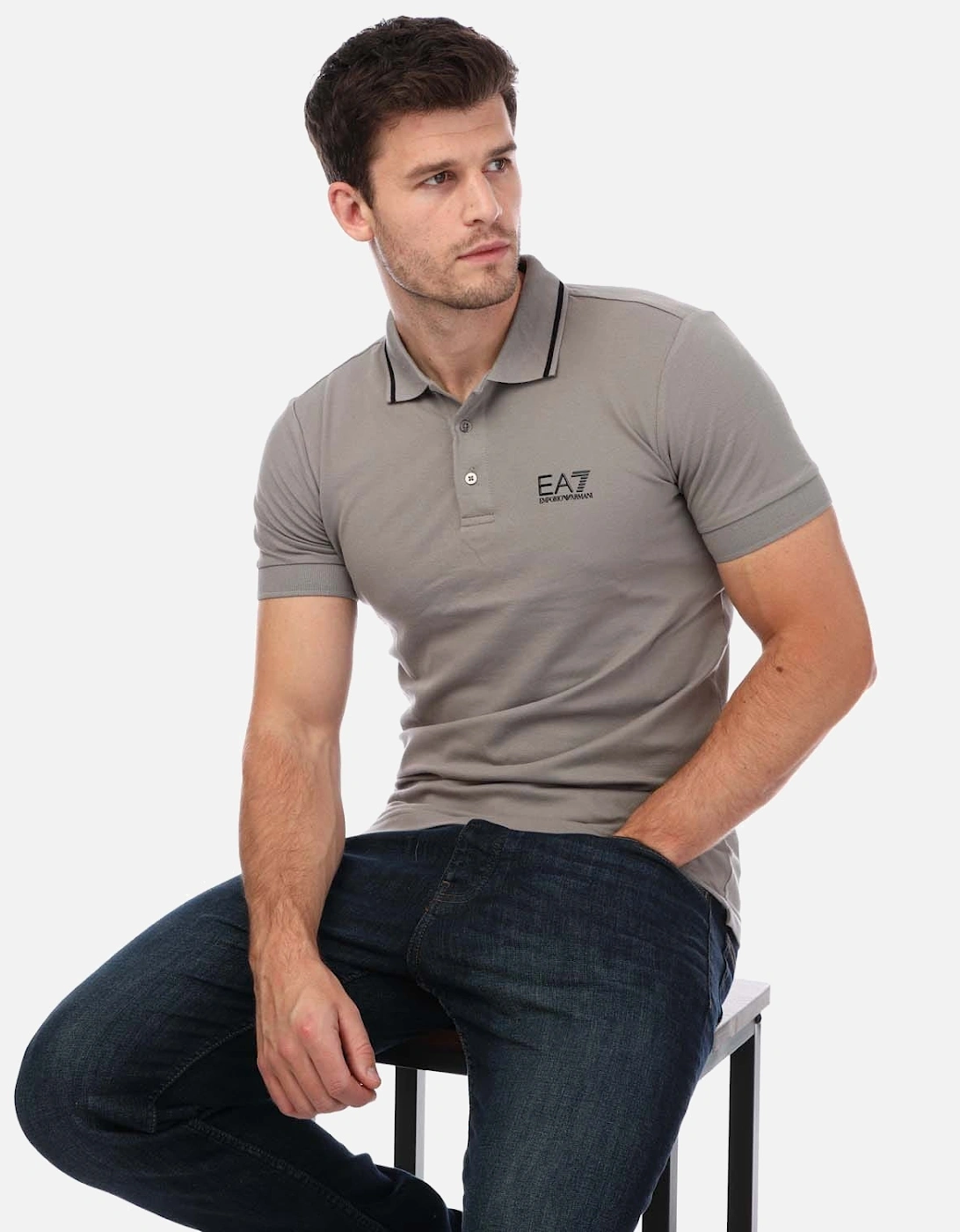 Mens Logo Pique Polo Shirt