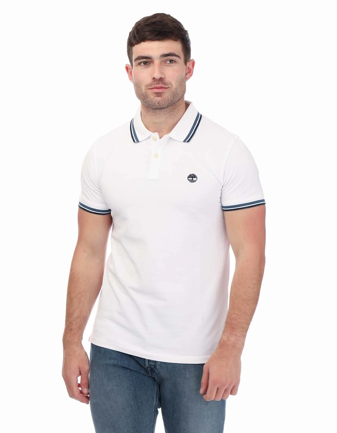 Mens Millers River Tipped Polo Shirt - Tipped Short Sleeve Polo, 9 of 8