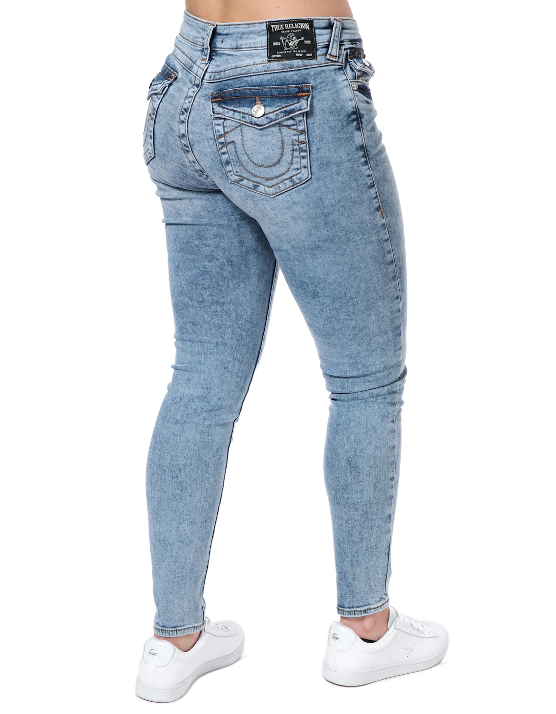 Womens Jennie Mid Rise Flap Pocket Jeans