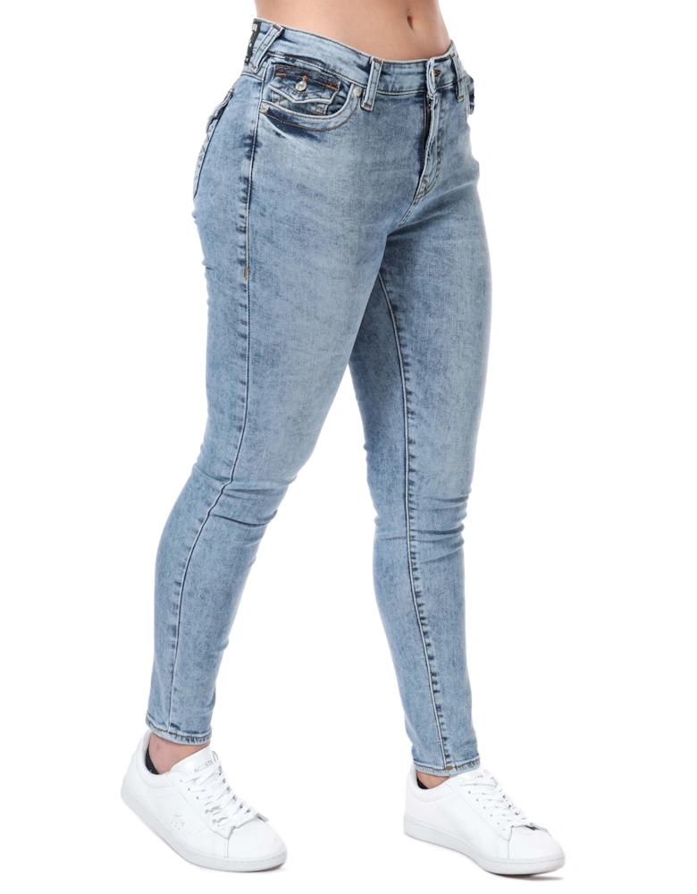 Womens Jennie Mid Rise Flap Pocket Jeans