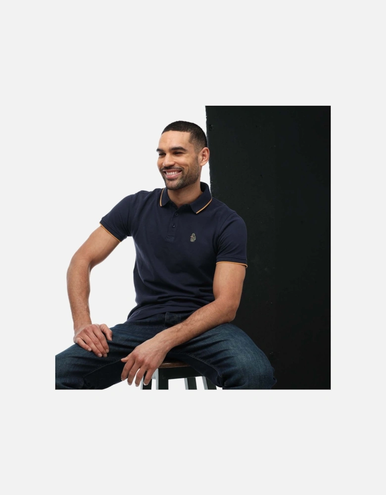 Mens Ricky Gold Tipped Polo Shirt