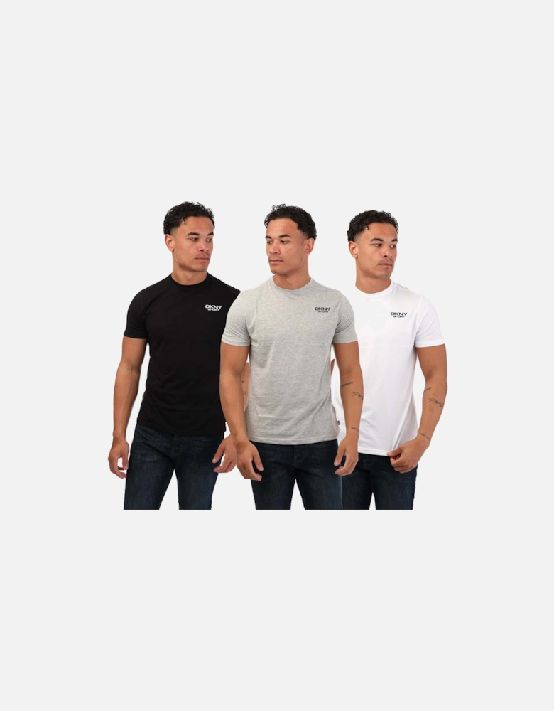 Mens 3 Pack Embroidered Logo T-Shirt