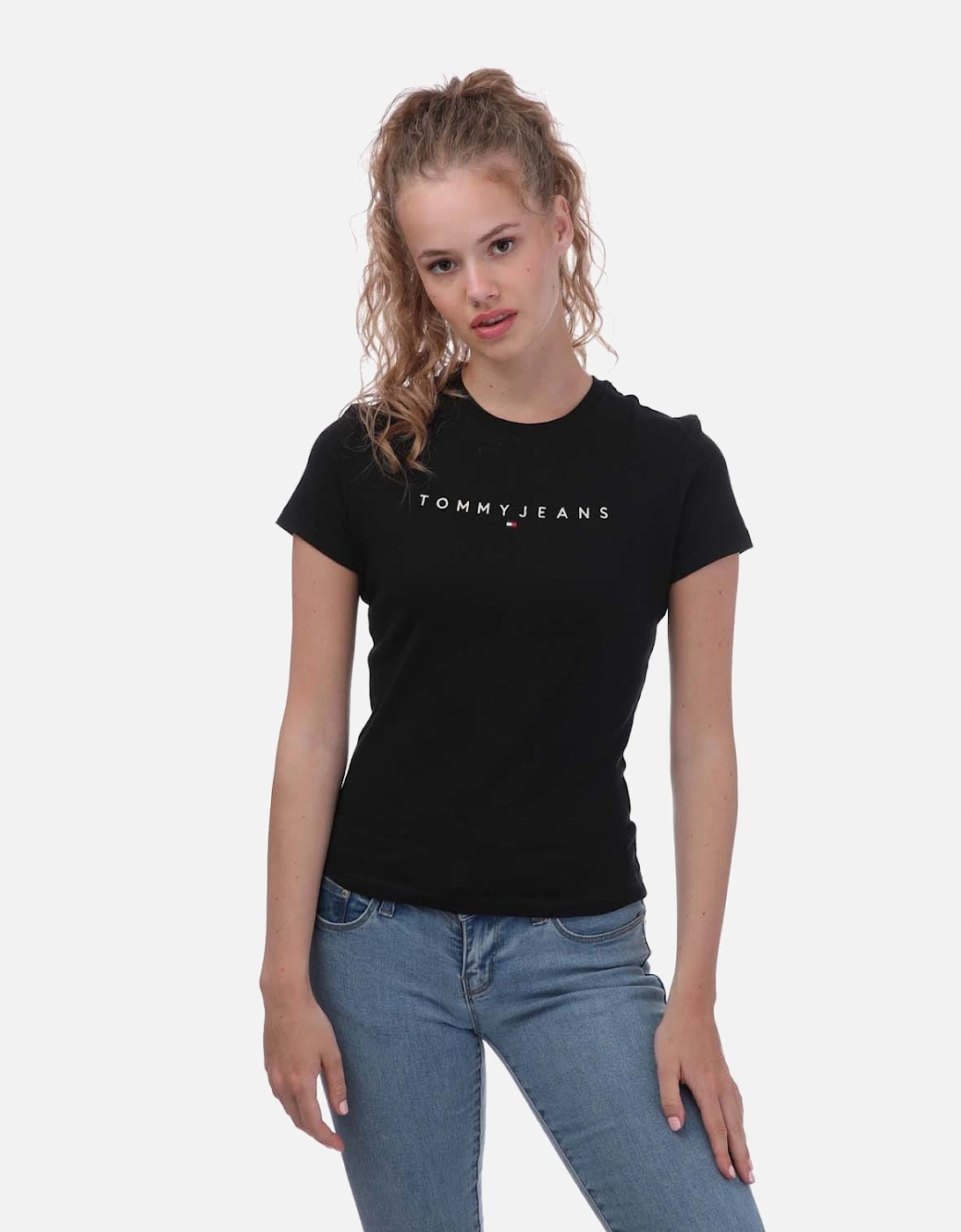 Womens Slim Fit Linear T-Shirt, 6 of 5