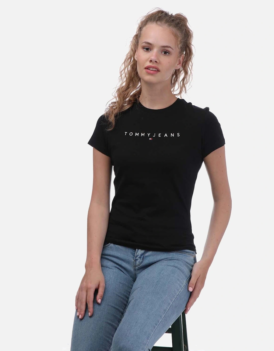 Womens Slim Fit Linear T-Shirt