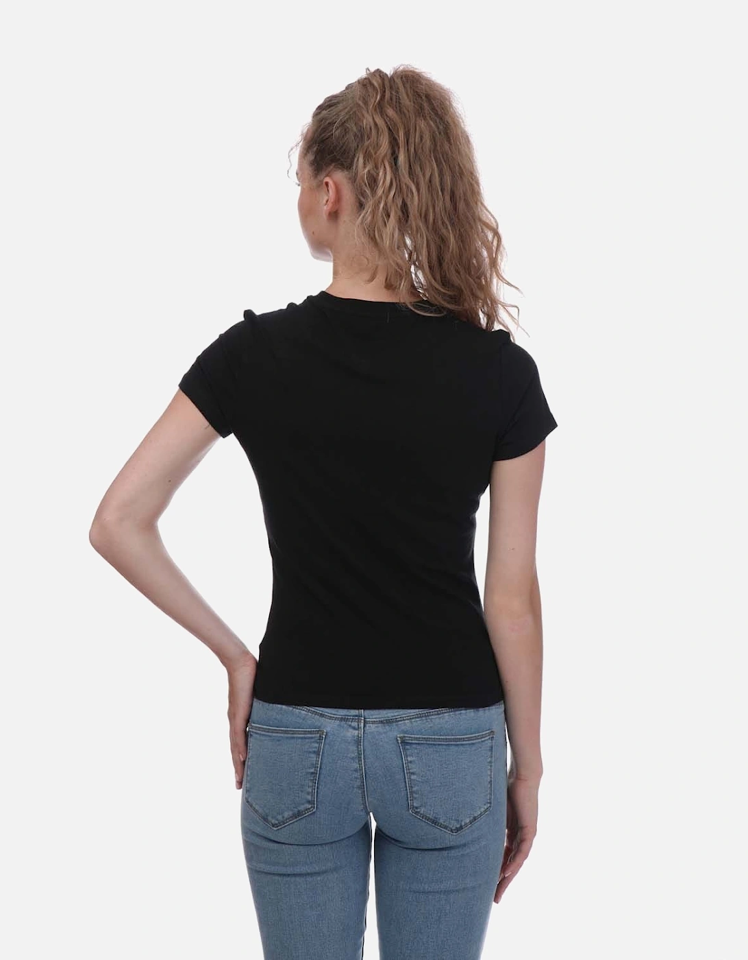 Womens Slim Fit Linear T-Shirt