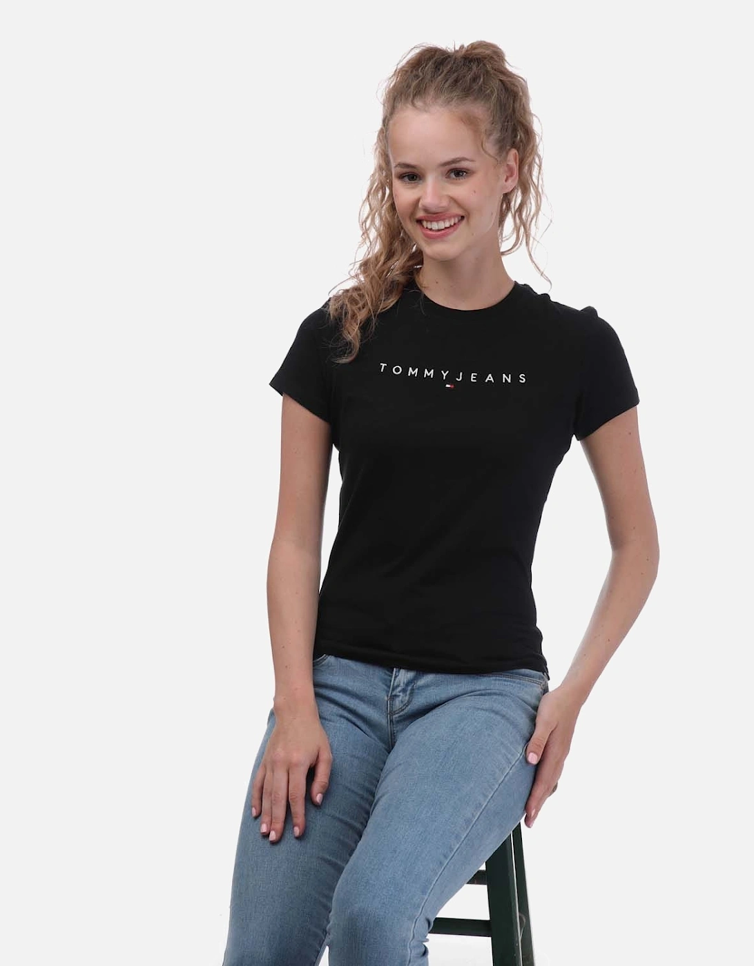 Womens Slim Fit Linear T-Shirt