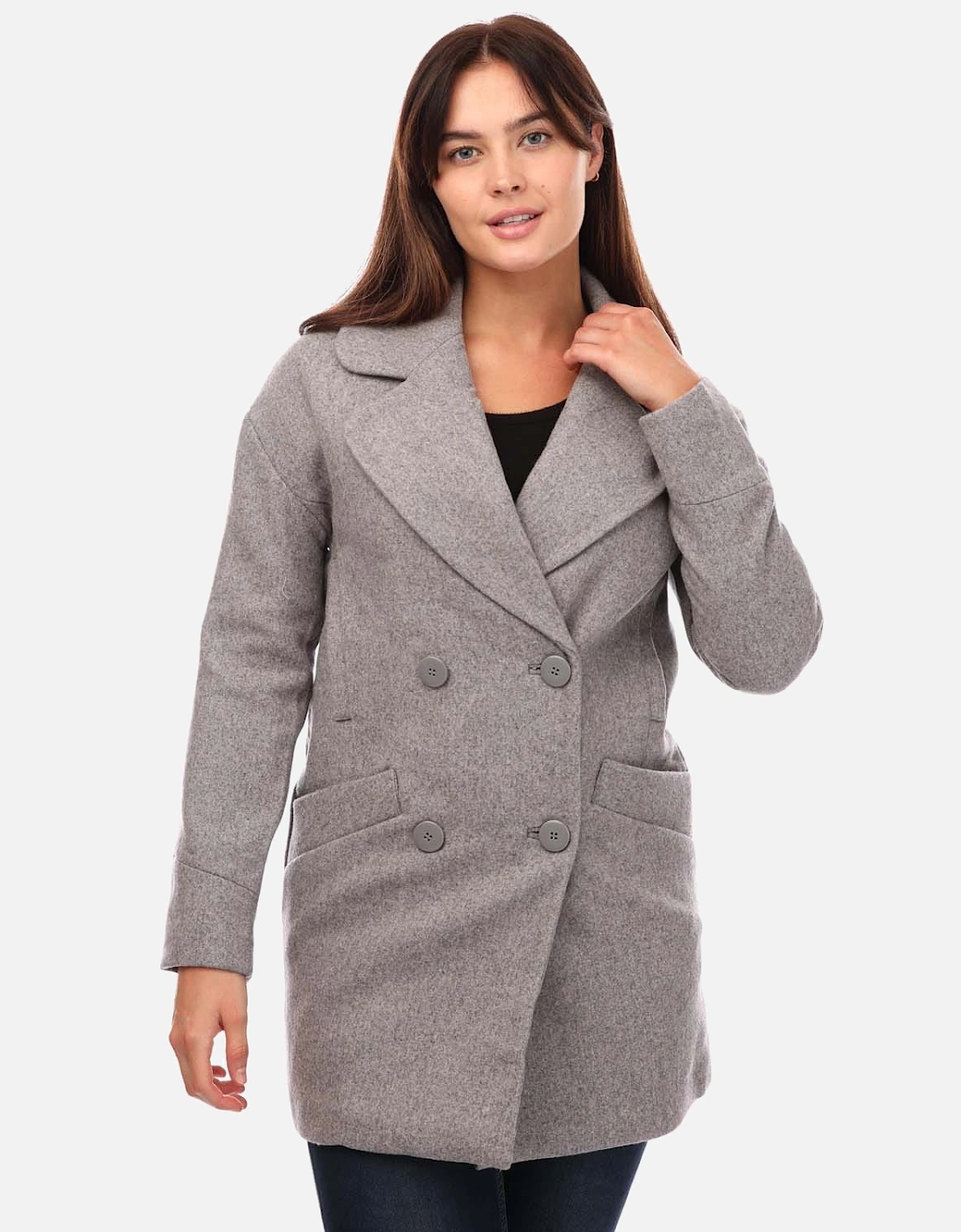 Womens Wool Reefer Jacket, 5 of 4