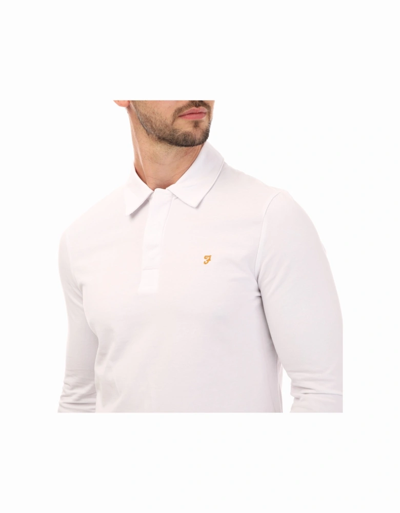 Mens Haslam Long Sleeve Polo Shirt