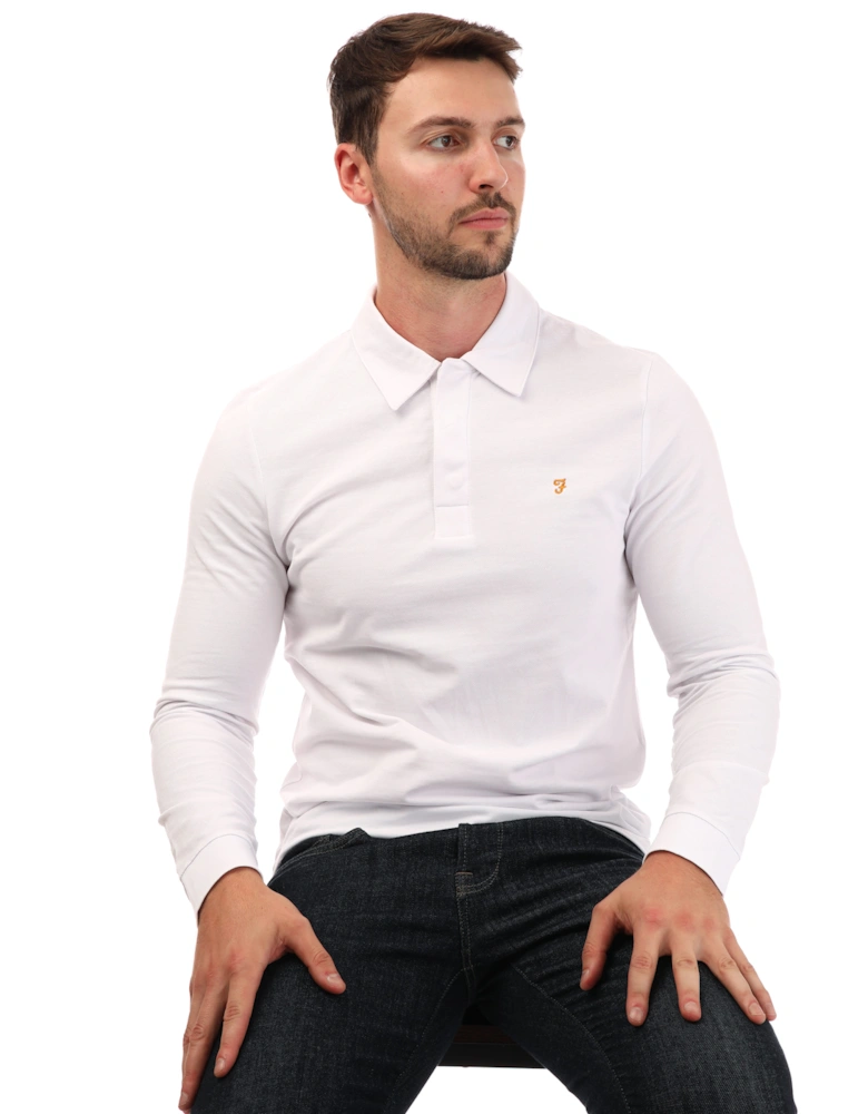 Mens Haslam Long Sleeve Polo Shirt