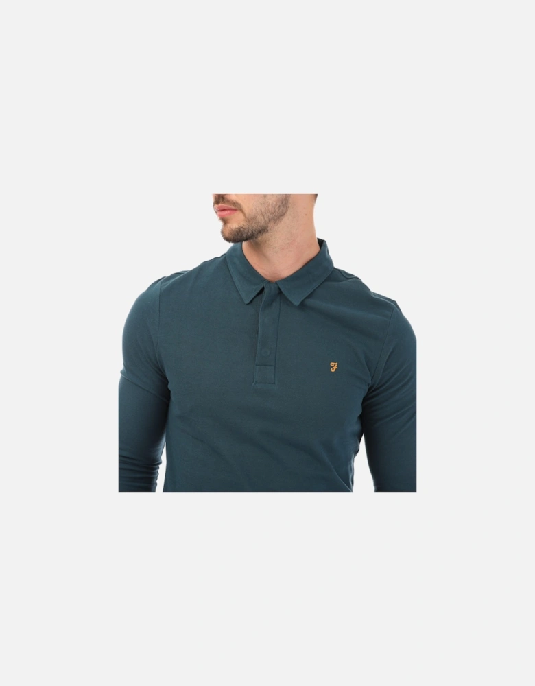 Mens Haslam Long Sleeve Polo Shirt