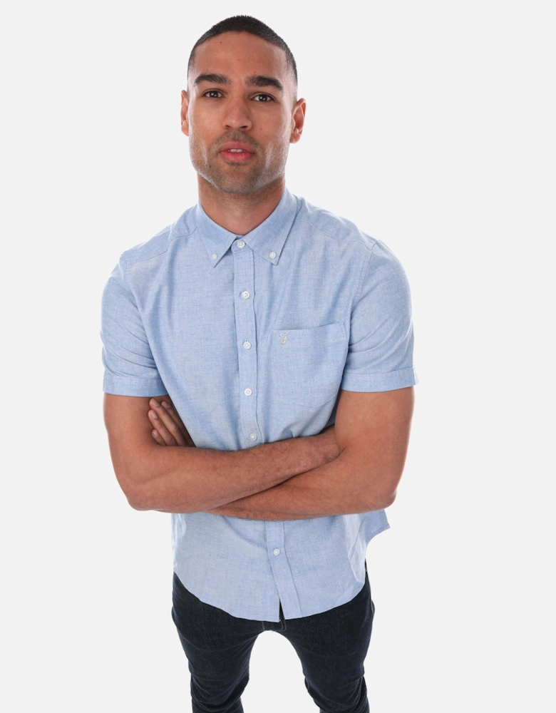 Mens Drayton Modern Fit Short Sleeve Oxford Shirt