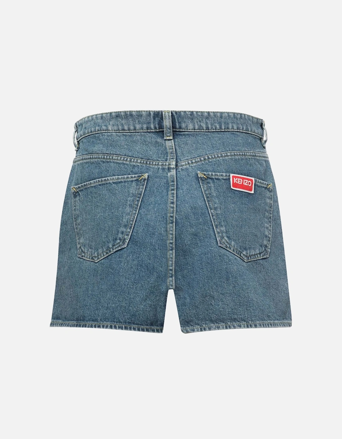 Womens Logo Embroided Denim Shorts