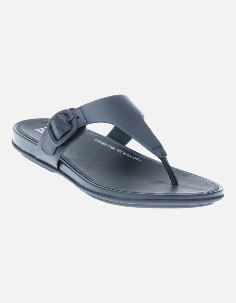 Womens Gracie Rubber-Buckle Toe-Post Sandals