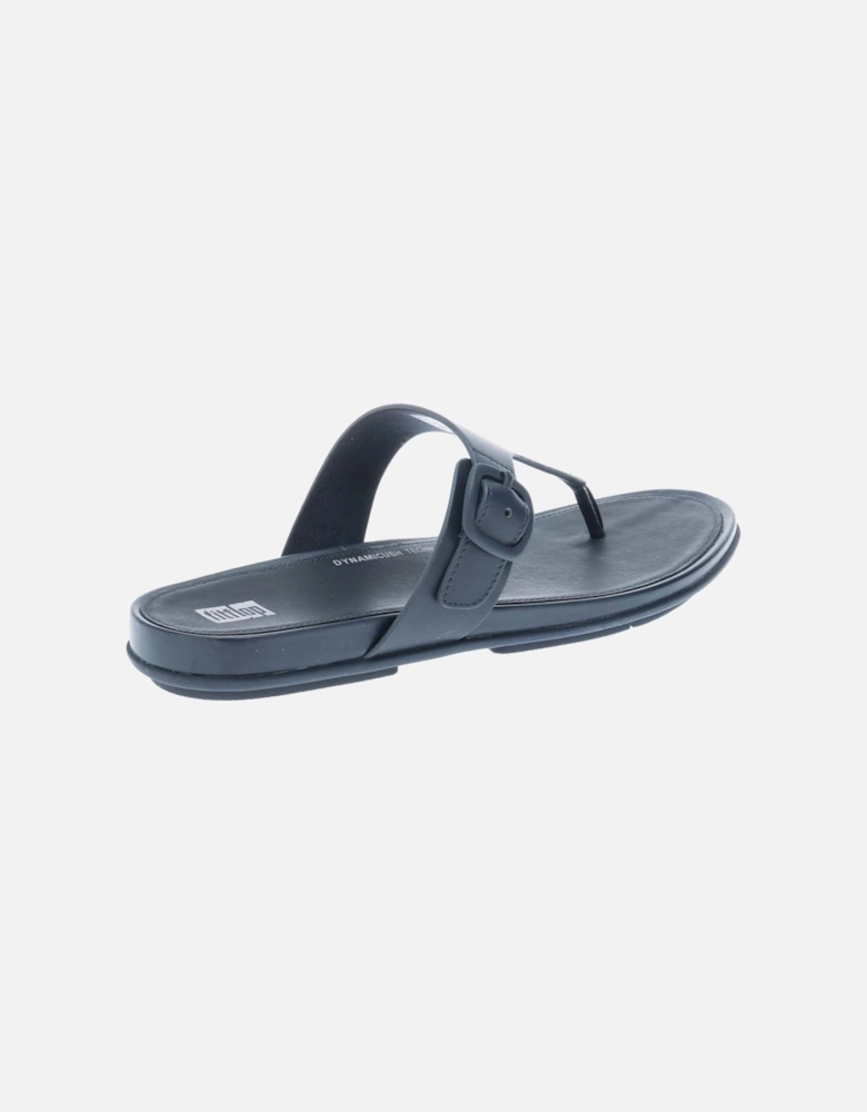 Womens Gracie Rubber-Buckle Toe-Post Sandals