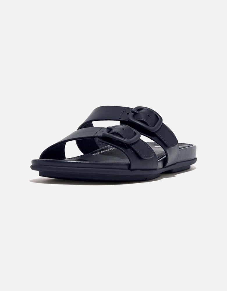 Womens Gracie Rubber-Buckle Two-Bar Sandals