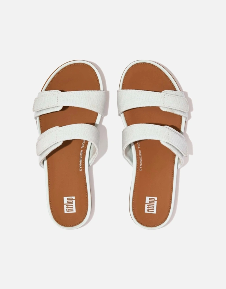 Womens Gracie Adjustable Canvas Slide Sandals