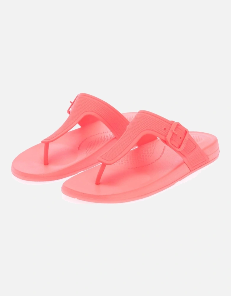 Womens iQushion Adjustable Buckle Flip-Flops