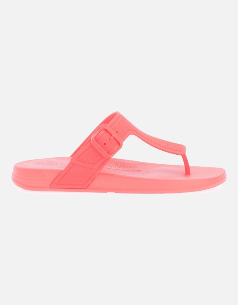 Womens iQushion Adjustable Buckle Flip-Flops