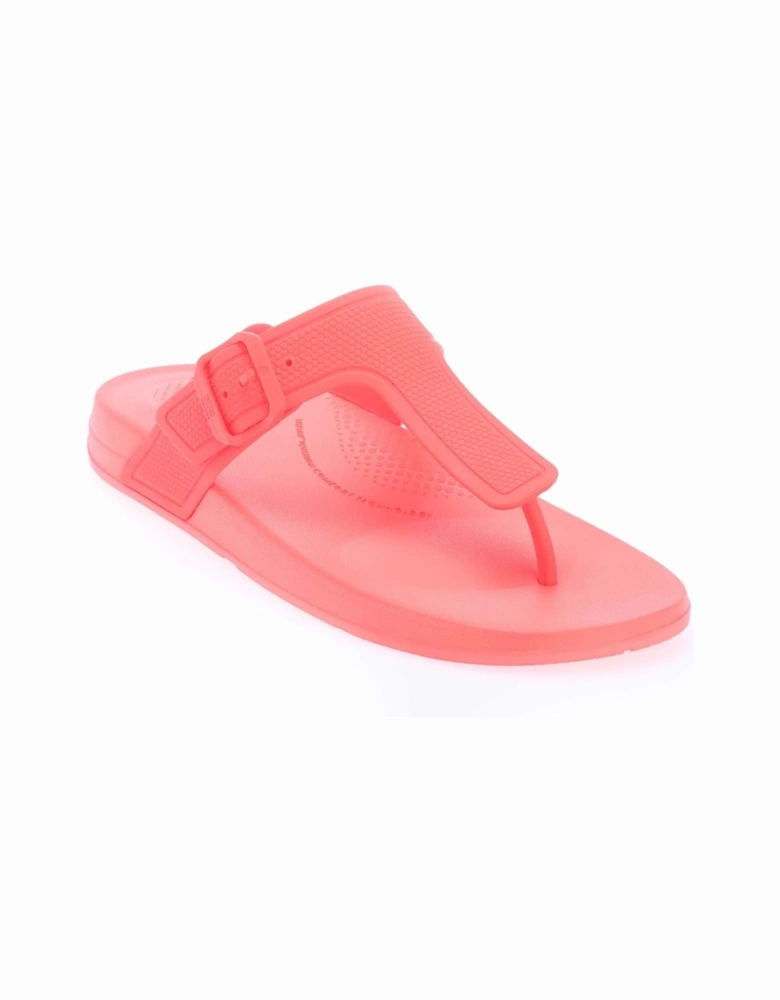 Womens iQushion Adjustable Buckle Flip-Flops