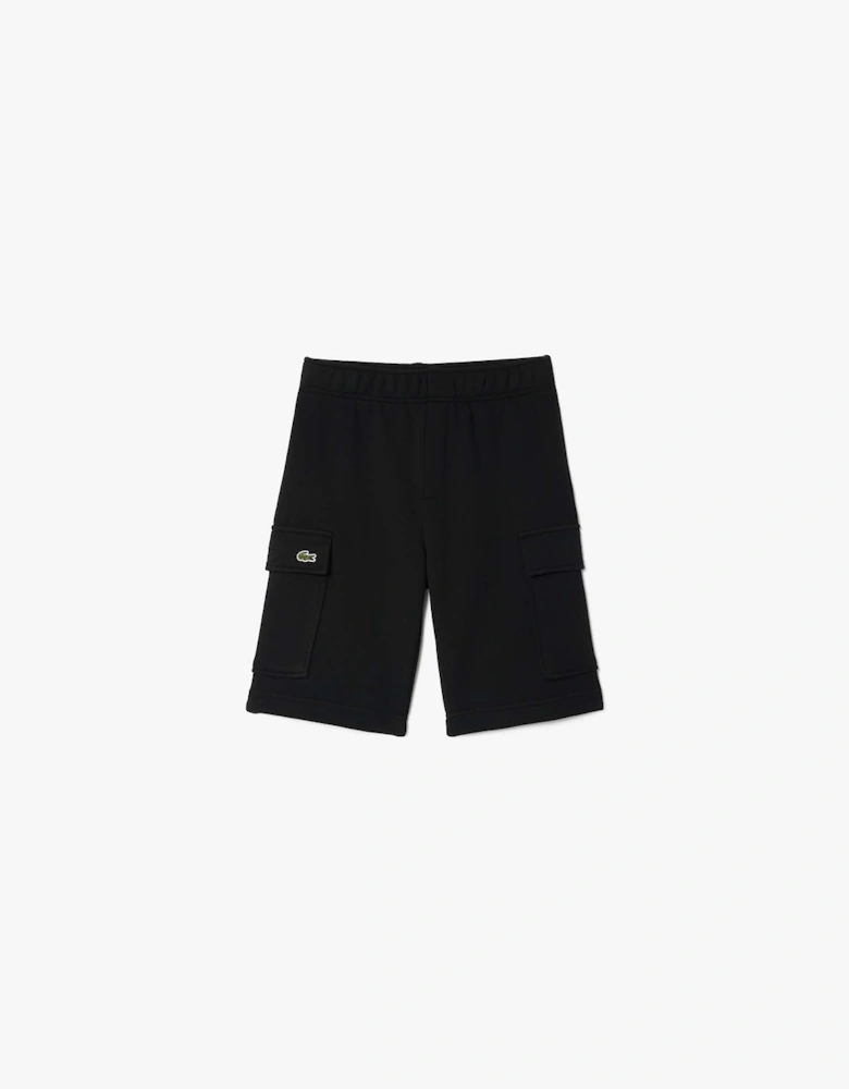 Juniors Brushed Cotton Fleece Cargo Shorts