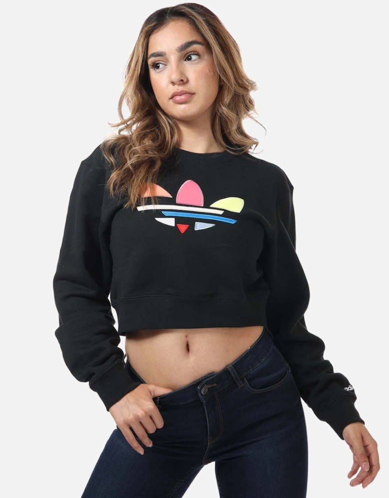 Womens Adicolor Shattered Cropped Sweatshirt