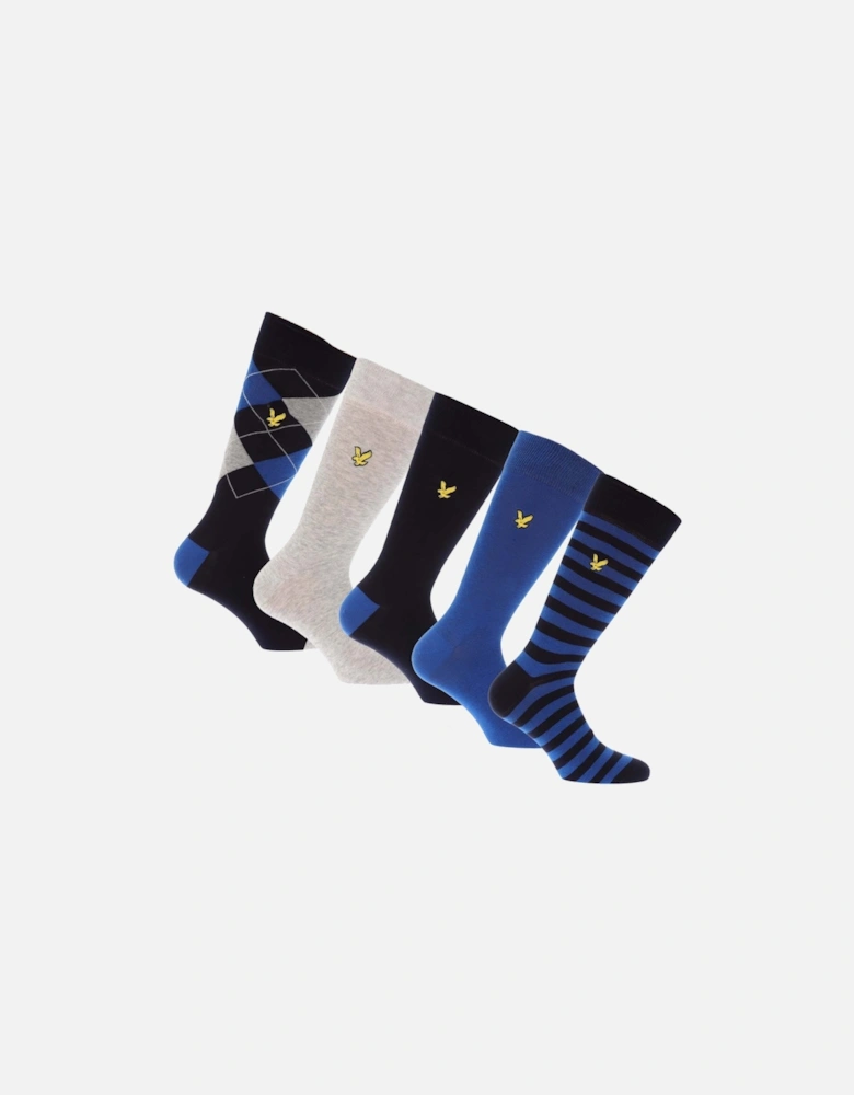 Mens 5 Pack Dress Socks