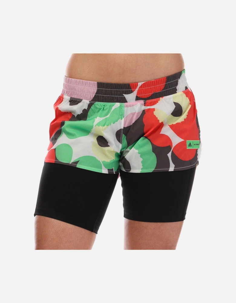 Womens Marimekko x Running Shorts - X Marimekko Bold Flower Running Shorts