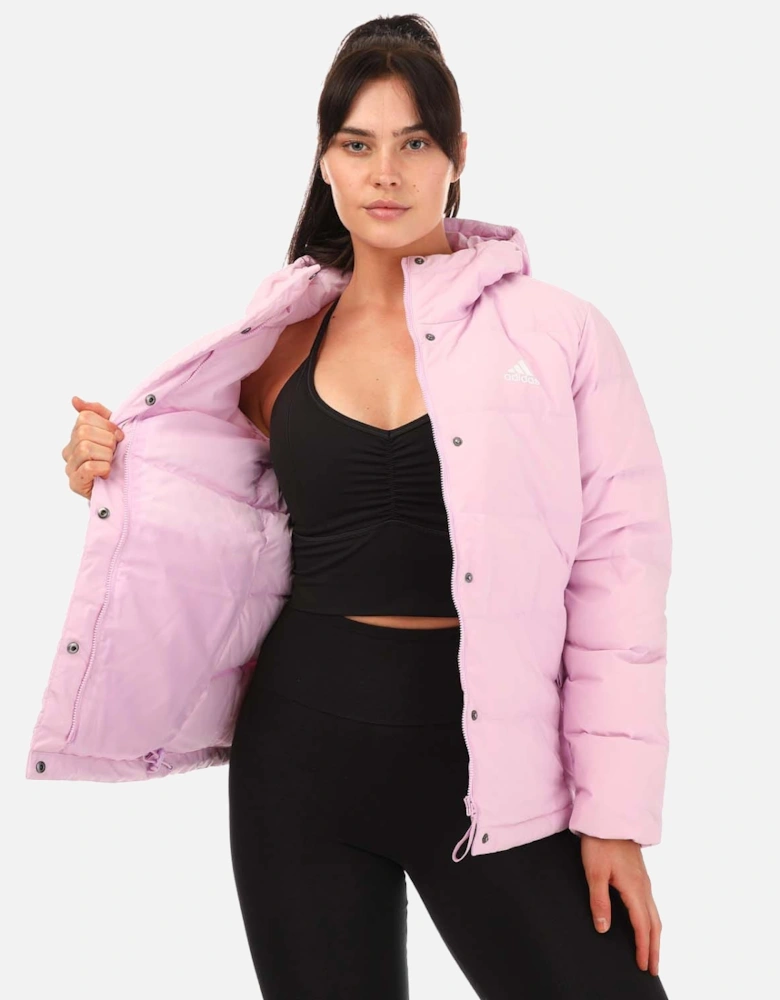 Womens Helionic Hooded Down Jacket